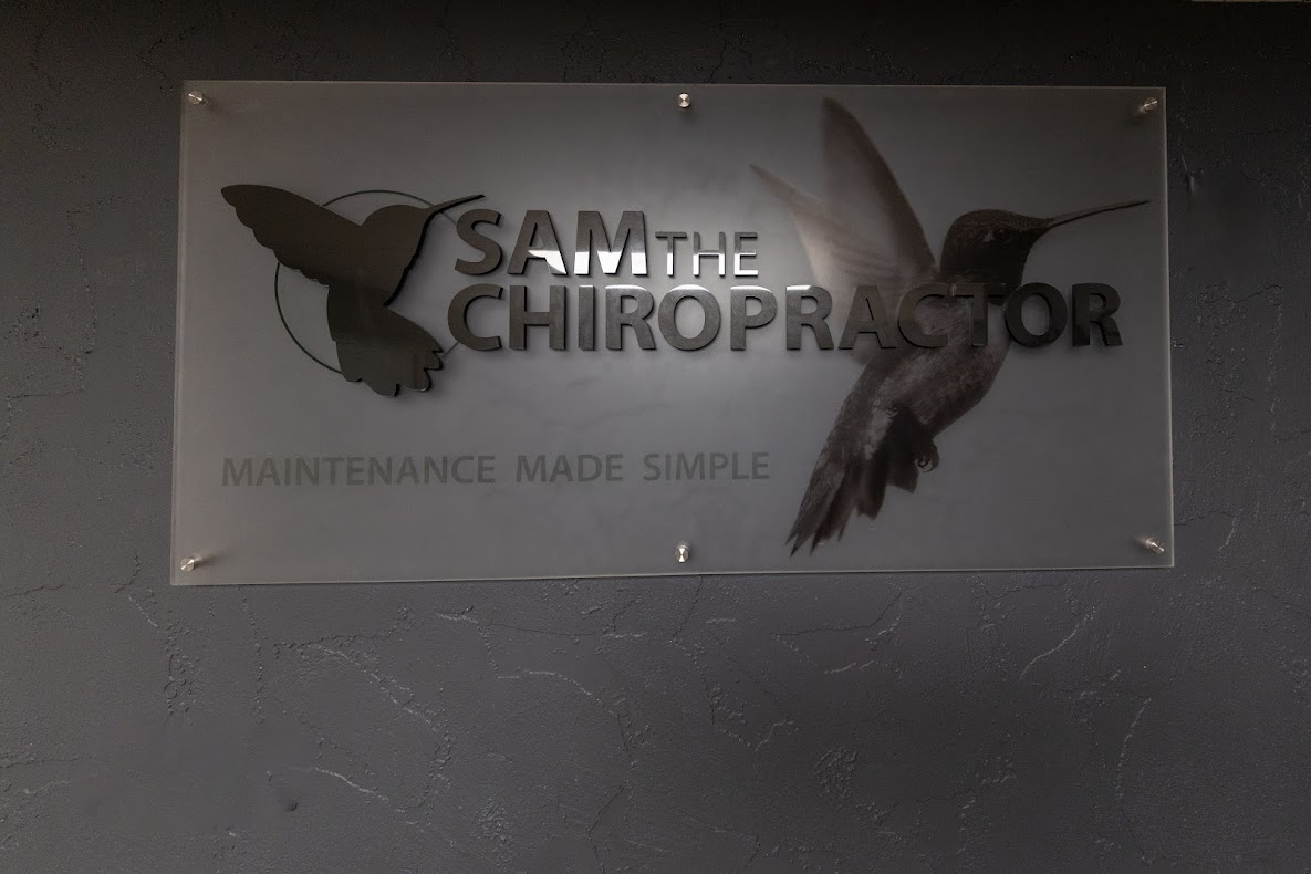 Sam The Chiropractor signage — Maintenance Made Simple